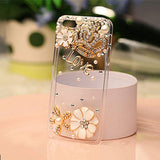 Rhinestone Flower Case for iPhone Models