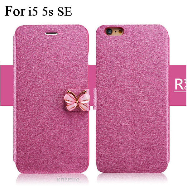 Butterfly Flip Leather iPhone Case - ilovealma