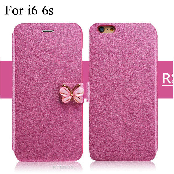 Butterfly Flip Leather iPhone Case - ilovealma