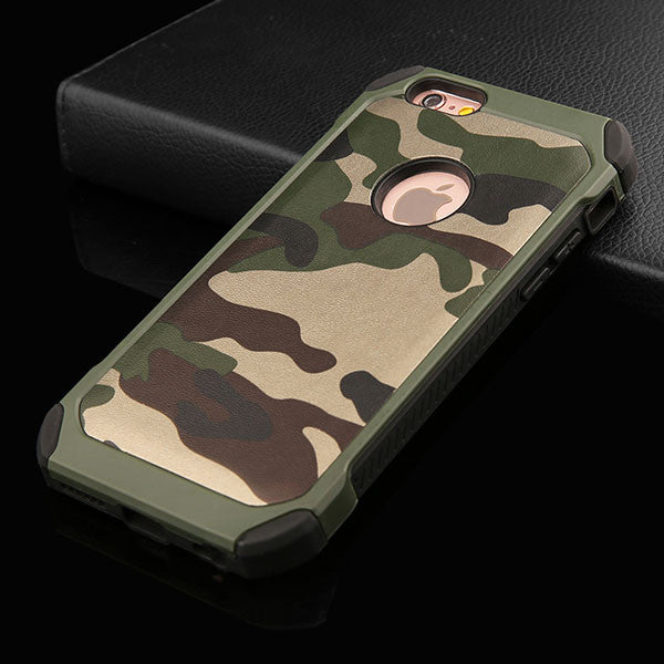 6s 2 in 1 Army Camouflage Phone Cases For iphone 4 4s 5 5s SE 6 6s Plus Armor Case Fashion Hybrid Hard PC + Soft TPU Cover Funda - ilovealma