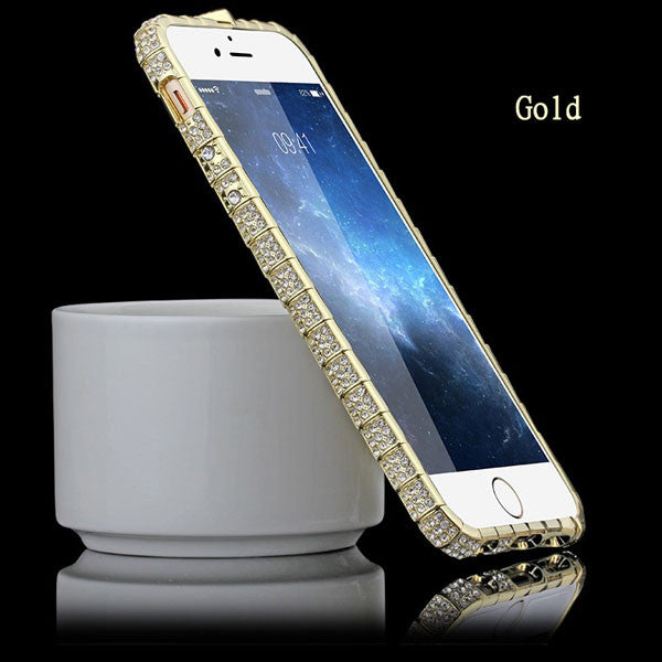 7 Plus Luxury Bling Diamond Frame For Iphone 7 7 Plus Case Fashion Glitter Crystal Rhinestone Sanke Metal Bumper Elegant Style - ilovealma