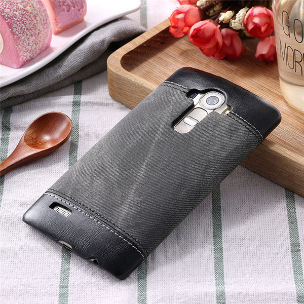 Coque For LG G3 G4 G5 Case Retro Hybrid Jeans Canvas PU Leather Phone Cases For LG K7 K8 K10 Funda Hard PC Cover Business Style
