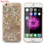 Hot! Bling Colorful Dynamic Liquid Glitter Sand Quicksand Star Hard Back Cover Clear Case For Iphone 5 5s SE 6 6s 6 Plus 6s Plus