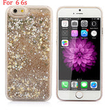 Hot! Bling Colorful Dynamic Liquid Glitter Sand Quicksand Star Hard Back Cover Clear Case For Iphone 5 5s SE 6 6s 6 Plus 6s Plus