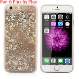 Hot! Bling Colorful Dynamic Liquid Glitter Sand Quicksand Star Hard Back Cover Clear Case For Iphone 5 5s SE 6 6s 6 Plus 6s Plus