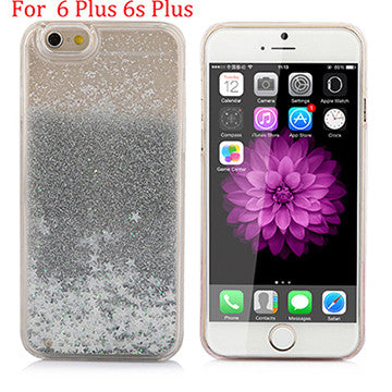 Hot! Bling Colorful Dynamic Liquid Glitter Sand Quicksand Star Hard Back Cover Clear Case For Iphone 5 5s SE 6 6s 6 Plus 6s Plus