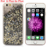 Hot! Bling Colorful Dynamic Liquid Glitter Sand Quicksand Star Hard Back Cover Clear Case For Iphone 5 5s SE 6 6s 6 Plus 6s Plus
