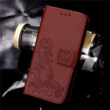 Leather Wallet Flip For Sony Z2 Z3 Z4 Z5 Mini Case Retro Embossed Flower Phone Cases Bag Shell Card Slot Stand Holder Soft Cover