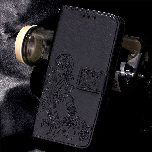 Leather Wallet Flip For Sony Z2 Z3 Z4 Z5 Mini Case Retro Embossed Flower Phone Cases Bag Shell Card Slot Stand Holder Soft Cover