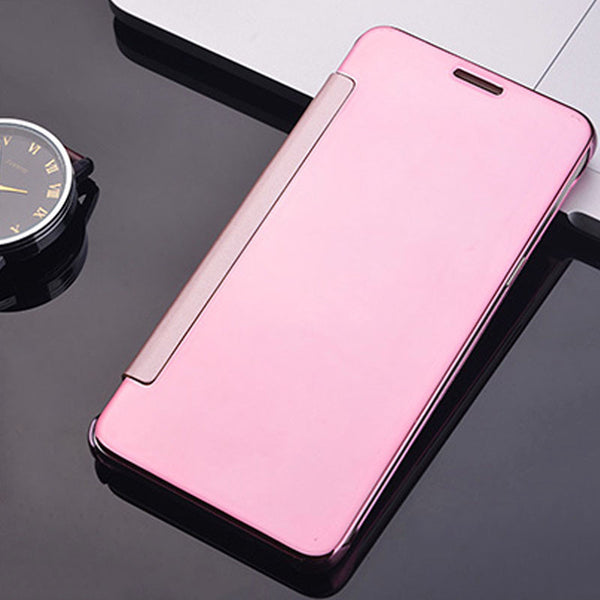 Luxury Flip Plating Mirror Case For Huawei Ascend P8 Lite Fundas Electroplating PC Hard Back Cover For Huawei P9 Lite G9 Coque