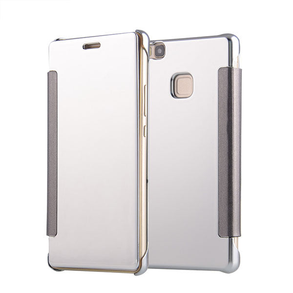 Luxury Flip Plating Mirror Case For Huawei Ascend P8 Lite Fundas Electroplating PC Hard Back Cover For Huawei P9 Lite G9 Coque