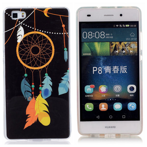 P8 Lite Luminous Case Fashion Clear Embossed Ultra thin Soft TPU Silicone Skin Cover For Huawe Ascend P8 P9 Lite G9 Phone Cases