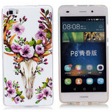 P8 Lite Luminous Case Fashion Clear Embossed Ultra thin Soft TPU Silicone Skin Cover For Huawe Ascend P8 P9 Lite G9 Phone Cases