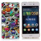 P8 Lite Luminous Case Fashion Clear Embossed Ultra thin Soft TPU Silicone Skin Cover For Huawe Ascend P8 P9 Lite G9 Phone Cases