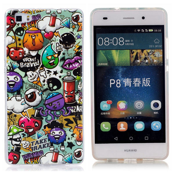 P8 Lite Luminous Case Fashion Clear Embossed Ultra thin Soft TPU Silicone Skin Cover For Huawe Ascend P8 P9 Lite G9 Phone Cases