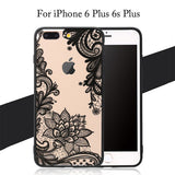 Sexy Retro Floral Phone Cases For iPhone 7 6 6s Plus Funda Lace Flower Soft TPU Cover For Samsung Galaxy S7 S6 edge S8 Plus Case