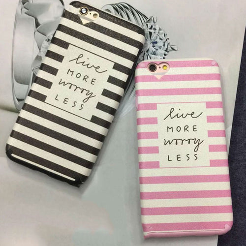 6 6s Case Cute Stripe Print Soft Silicone Phone Cases For iPhone 7 6 6s Plus Cover Love Heart Silk Pattern Fundas Accessories - ilovealma