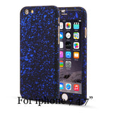 3D Stars 360 Case For iPhone 5 5s SE 6 6S 7 Plus Ultra Slim Hard Frosted Full Body Cover Coverage Of 360 Degree Clear Glass Film - ilovealma