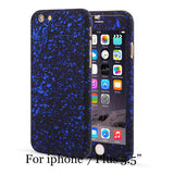3D Stars 360 Case For iPhone 5 5s SE 6 6S 7 Plus Ultra Slim Hard Frosted Full Body Cover Coverage Of 360 Degree Clear Glass Film - ilovealma