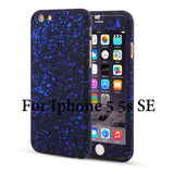 3D Stars 360 Case For iPhone 5 5s SE 6 6S 7 Plus Ultra Slim Hard Frosted Full Body Cover Coverage Of 360 Degree Clear Glass Film - ilovealma