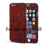 3D Stars 360 Case For iPhone 5 5s SE 6 6S 7 Plus Ultra Slim Hard Frosted Full Body Cover Coverage Of 360 Degree Clear Glass Film - ilovealma