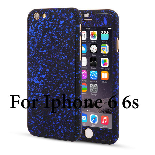 3D Stars 360 Case For iPhone 5 5s SE 6 6S 7 Plus Ultra Slim Hard Frosted Full Body Cover Coverage Of 360 Degree Clear Glass Film - ilovealma
