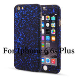 3D Stars 360 Case For iPhone 5 5s SE 6 6S 7 Plus Ultra Slim Hard Frosted Full Body Cover Coverage Of 360 Degree Clear Glass Film - ilovealma