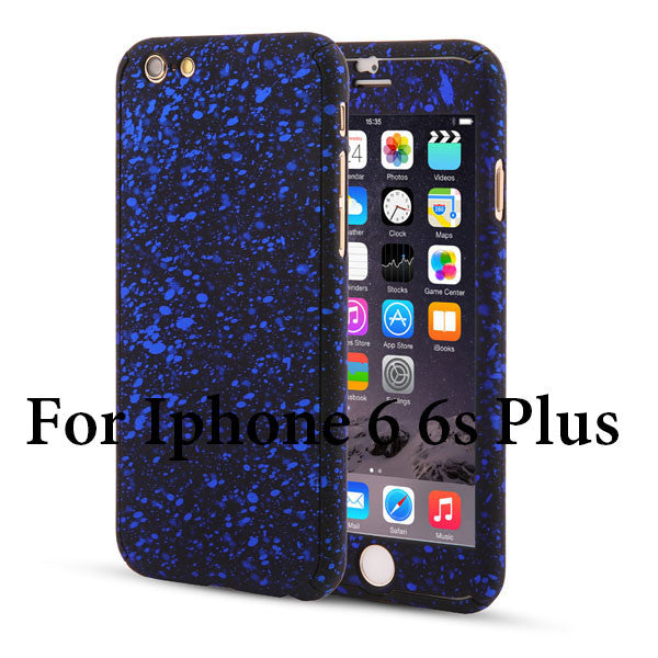 3D Stars 360 Case For iPhone 5 5s SE 6 6S 7 Plus Ultra Slim Hard Frosted Full Body Cover Coverage Of 360 Degree Clear Glass Film - ilovealma