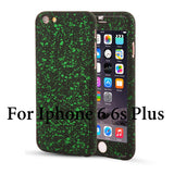 3D Stars 360 Case For iPhone 5 5s SE 6 6S 7 Plus Ultra Slim Hard Frosted Full Body Cover Coverage Of 360 Degree Clear Glass Film - ilovealma