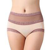 Women's Underpants Cotton Lace Cotton Briefs Hollow Out High Waist Panties underwear Girl High Quality #LSN