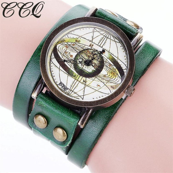 CCQ Brand women watches 2017 Fashion Personality UNIVERSE Partten Dial Casual Analog Quartz Bracelet Watch montre femme - ilovealma