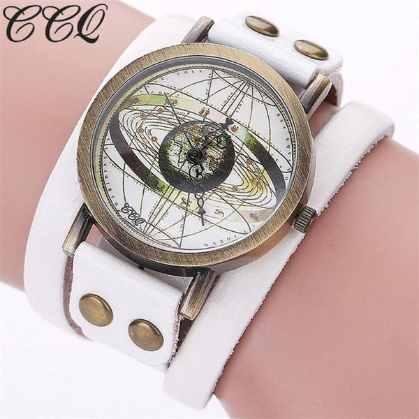 CCQ Brand women watches 2017 Fashion Personality UNIVERSE Partten Dial Casual Analog Quartz Bracelet Watch montre femme - ilovealma