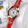 1PC Boho Style Watches Women PU Leather Strap Braided winding Rivet Bracelet Watches Wristwatches CLock Female bayan kol saati - ilovealma