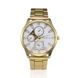 2017 Fashon Geneva Quartz Watches men Stainless Steel Gold Men Quartz-Watch Clock Male Relogio Masculino #04 - ilovealma