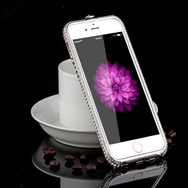7 Luxury Rhinestone Diamond Case For Apple iPhone 7 7 Plus Bling Crystal Crown Aluminum Metal Bumper Frame Protective Cover Capa - ilovealma