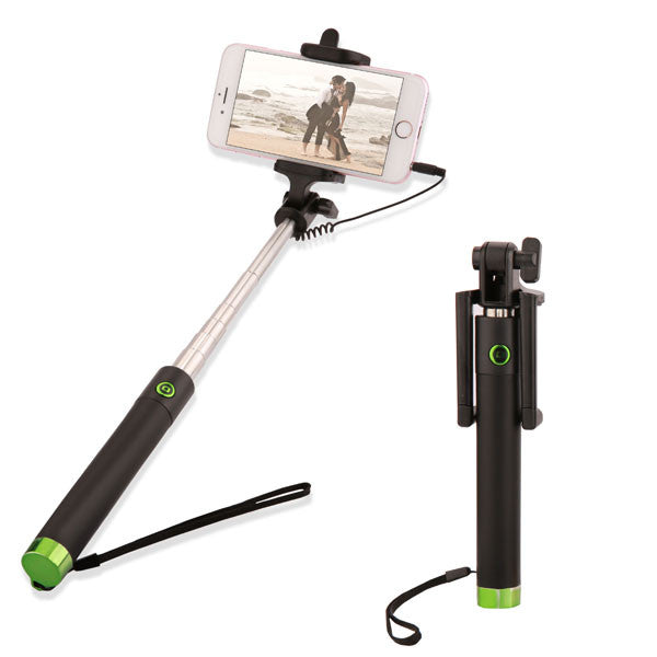 Universal Extendable Selfie Stick Monopod For Iphone Samsung Android IOS Portable Wired Palo Self Sticks Groove Camera + Lanyard