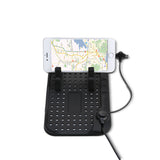 Car-Charger Silicone Phone Holder With Magnetic USB Cabo For iphone 5 6 Huawei P8 Lite Adjustable Magnet Car Stand Mount Bracket - ilovealma