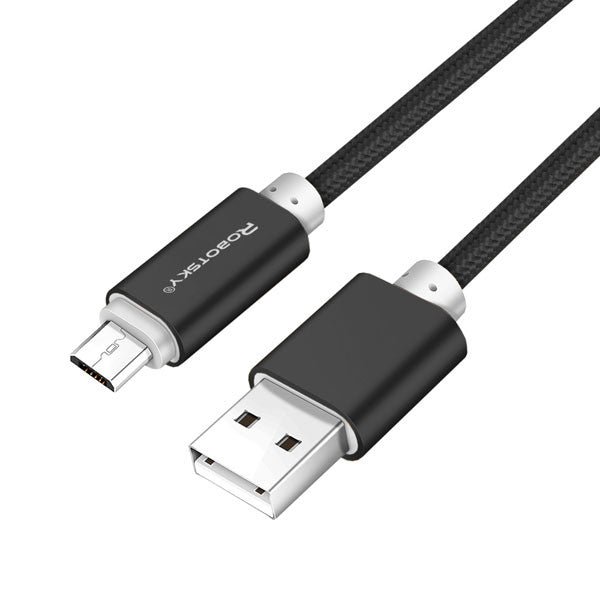 Robotsky Micro USB Cable 5V 2A Fast Charging 1m 1.5m Metal Nylon Braid Micro USB 2.0 Data Line For Huawei P8 Lite Xiaomi Samsung