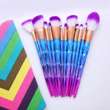 zwellbe 7/12Pcs Diamond Shape Makeup Brushes Set Beauty Cosmetic Eyeshadow Lip Powder Face Pinceis Tool Kabuki Brush Kits Pincel