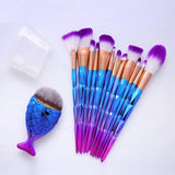 zwellbe 7/12Pcs Diamond Shape Makeup Brushes Set Beauty Cosmetic Eyeshadow Lip Powder Face Pinceis Tool Kabuki Brush Kits Pincel