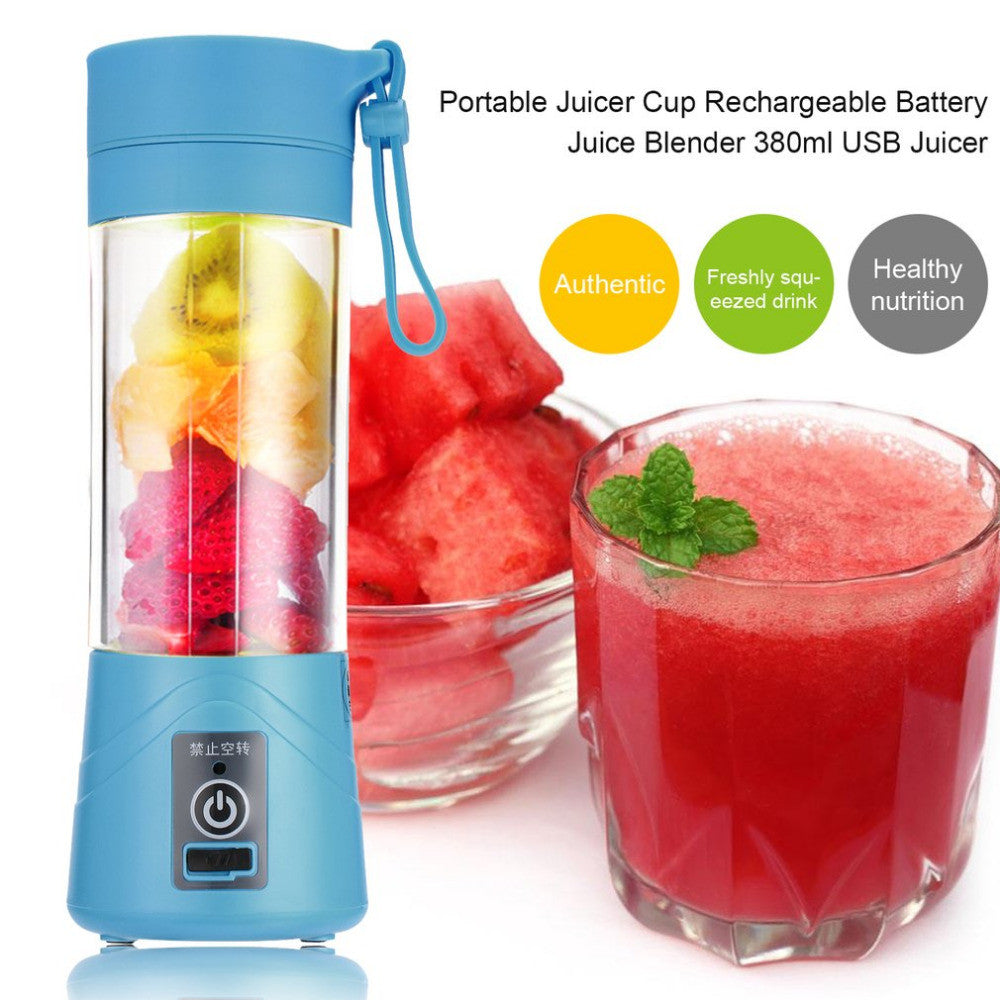 Portable 380ml USB Juicer USB Electric Fruit Citrus Juicer Bottle Handheld Milkshake Smoothie Maker Rechargeable Juice Blender