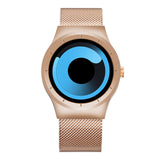 SKONE Creative No Seconds Stainless Steel Mesh Strap Casual Quartz Wristwatch Ladies Watches Women Men Aurora Relojes Masculino