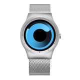 SKONE Creative No Seconds Stainless Steel Mesh Strap Casual Quartz Wristwatch Ladies Watches Women Men Aurora Relojes Masculino