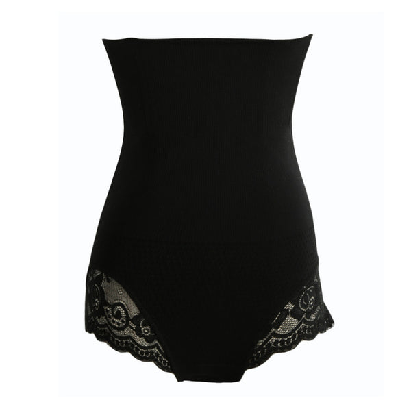 waist trainer 2017 Sexy Women Shape Control Briefs Lace Cut Out Postpartum Slim Seamless Body Shaper Black/Beige