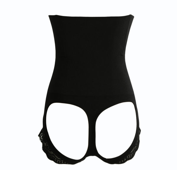 waist trainer 2017 Sexy Women Shape Control Briefs Lace Cut Out Postpartum Slim Seamless Body Shaper Black/Beige
