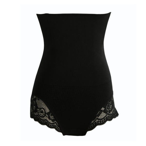 waist trainer 2017 Sexy Women Shape Control Briefs Lace Cut Out Postpartum Slim Seamless Body Shaper Black/Beige