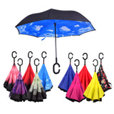 Windproof Reverse Folding Double Layer Umbrella