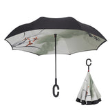 Windproof Reverse Folding Double Layer Umbrella