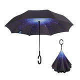 Windproof Reverse Folding Double Layer Umbrella