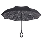 Windproof Reverse Folding Double Layer Umbrella